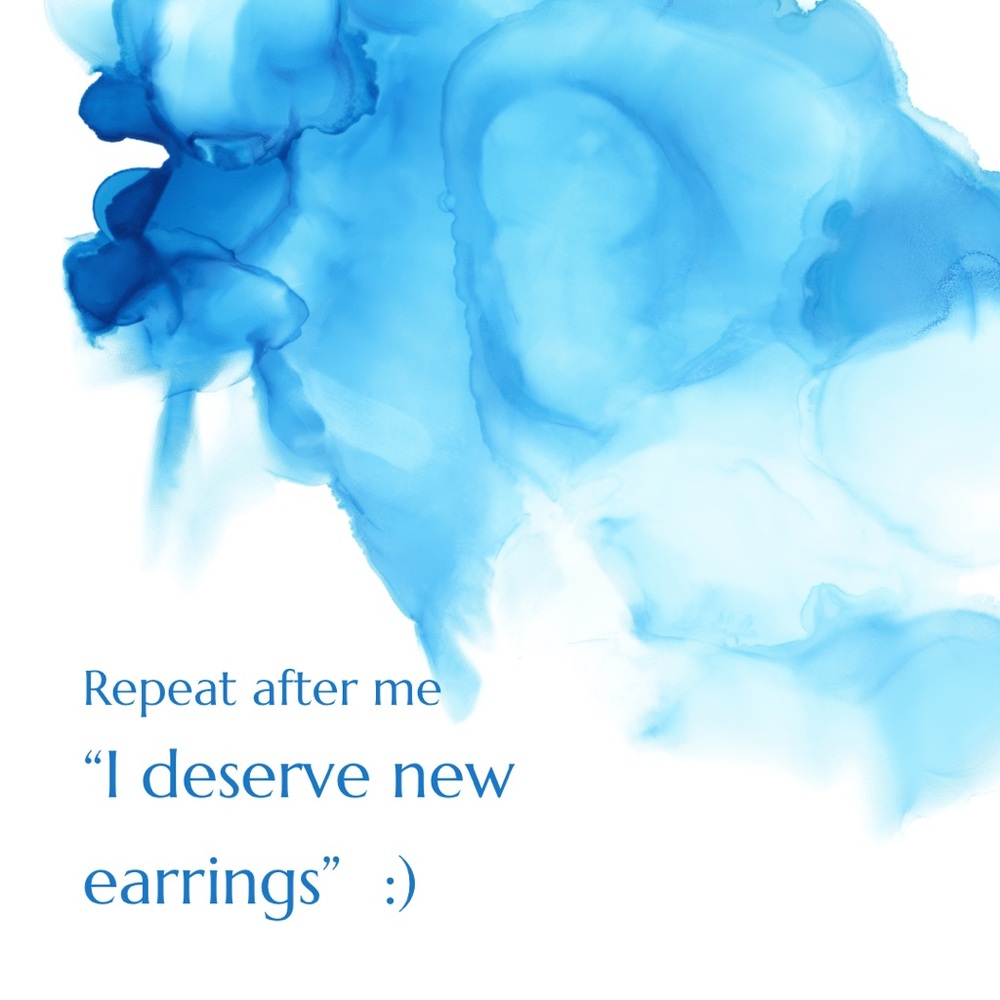 Artisan Earrings - “Brassy Cobalt Blues”Dangles - Picture 7 of 9